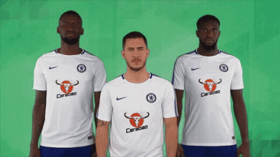 Three Soccer Players In White Shirts With Carabao GIF