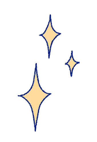 Three Sparkly Stars Sticker
