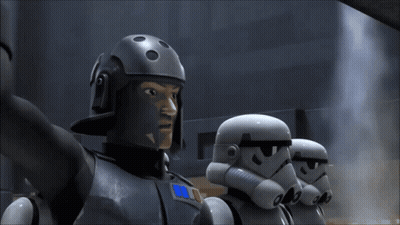 Three Stormtroopers One With Number 3 GIF