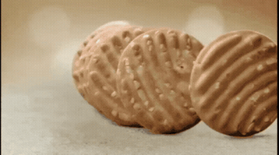 Three Striped Cookies Close Up