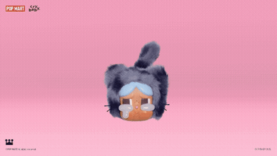 Three Stuffed Animals With Pop Mart Logo GIF