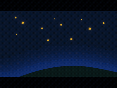 Three Stuffed Rabbits Are Sitting In A Blue Car At Night GIF