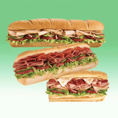 Three Sub Sandwiches GIF