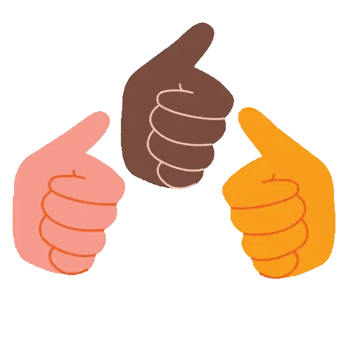 Three Thumbs Up Zupto Logo Sticker