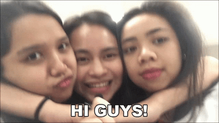 Three Vlogger Best Friends Taking Selfie  GIF