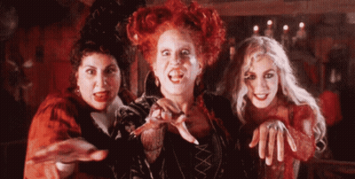 Three Witches Posing GIF