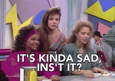 Three Women At Restaurant One Saying It's Kinda Sad GIF