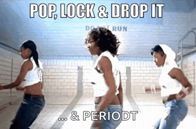 Three Women Dancing In Front Of Do My Run Wall GIF