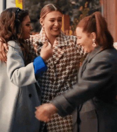 Three Women Hugging And Laughing GIF