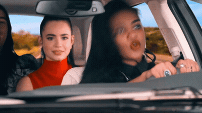 Three Women In Car With Ring GIF