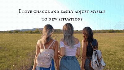 Three Women In Field Saying I Love Change GIF