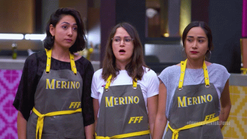 Three Women In Merino Aprons GIF