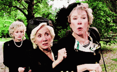 Three Women In Park One Wearing Black Hat GIF