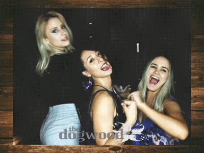 Three Women Posing With Dogwood GIF