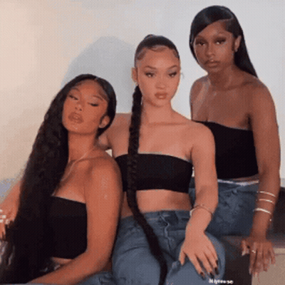 Three Women Posing GIF