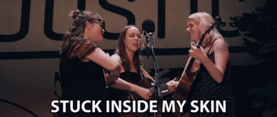 Three Women Singing And Playing Guitars Stuck Inside My Skin GIF