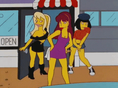 Three Women Standing In Front Of Open Store GIF