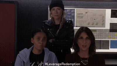 Three Women Standing Leverage Redemption GIF