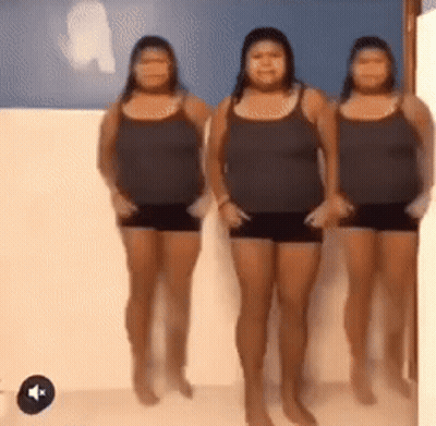 Three Women Standing Next To Each Other GIF