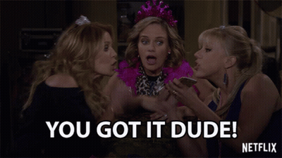 Three Women Watching Cell Phone GIF