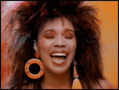 Three Women With Mouths Open In Front Of Striped Wall GIF