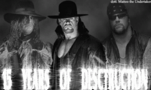 Three Wrestlers 5 Years Of Destruction GIF