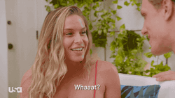 Thrilled Hot Girl Asking Whaaat GIF