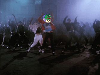 Thriller Dance Frog Face GIF