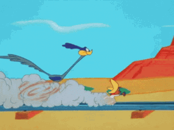 Thrilling Roadrunner Chasing Speedy Gonzales GIF