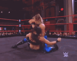 Throat Punch Rapidly In Wrestling Ring GIF