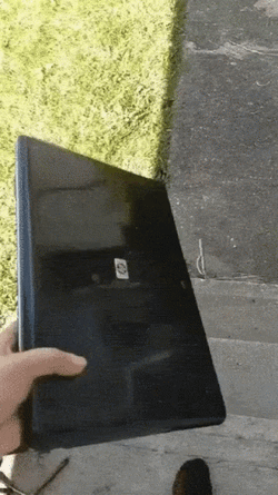 Throw Computer On Road On Sunny Day GIF