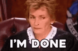 Throw In The Towel Judge Judy Done GIF