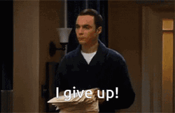 Throw In The Towel Sheldon Cooper Gives Up GIF
