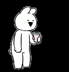 Throw Up Rabbit Purple Drink GIF