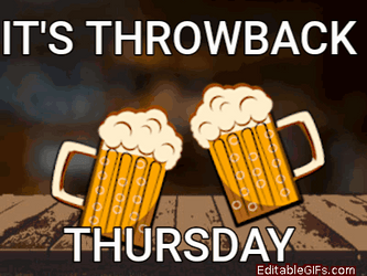 Throwback Thursday Beer Mug Cheers GIF