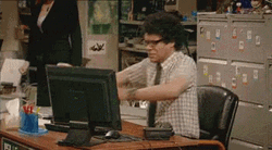 Throwing Computer By Office Man GIF