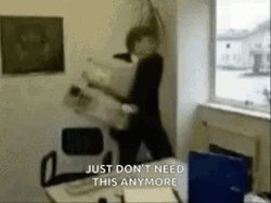 Throwing Computer Just Dont Need This Anymore GIF