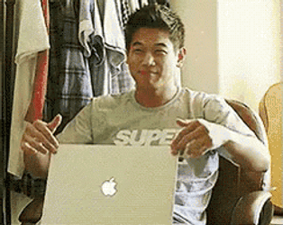 Throwing Computer Ki Hong Nope GIF