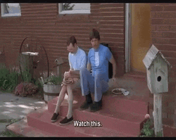 Throwing Napoleon Dynamite Steak On Road GIF