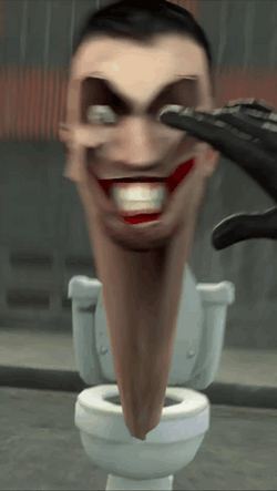 Throwing Ordinary Skibidi Toilet GIF