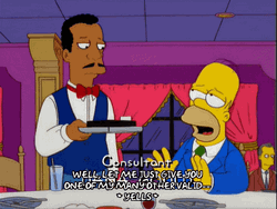 Throwing Papers Homer Simpson In A Restaurant GIF
