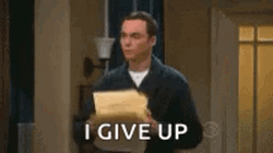 Throwing Papers Sheldon I Give Up GIF