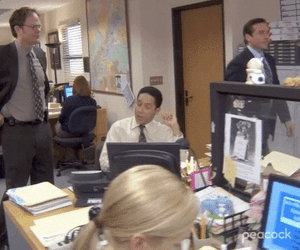 Throwing Papers The Office Scene GIF