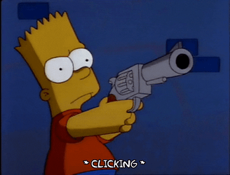 Throws Gun Bart Simspon GIF