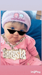 Thug Cute Baby In Pink GIF