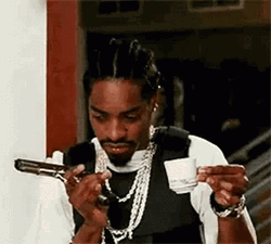 Thug Man Sipping Coffee GIF