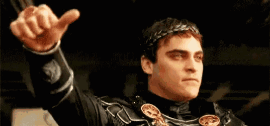 Thumbs Down Gladiator GIF