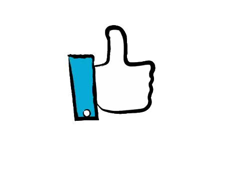 Thumbs Up Bird Cartoon Sticker