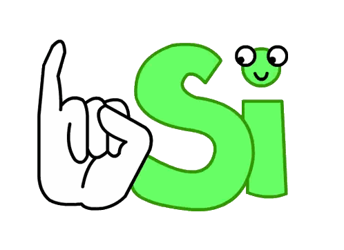 Thumbs Up Hand Next To Si Sticker