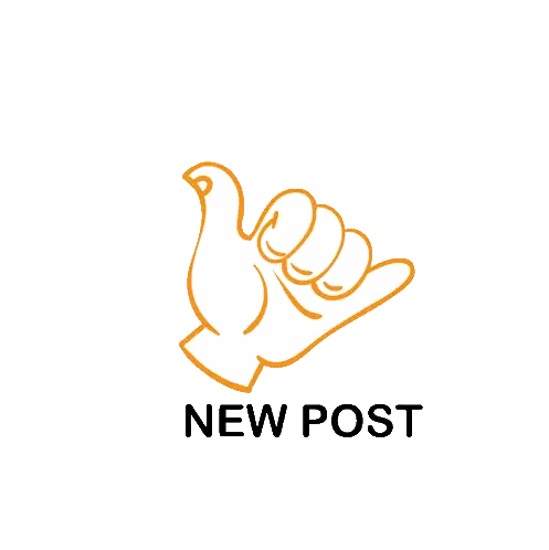 Thumbs Up Hand With New Post Text Sticker